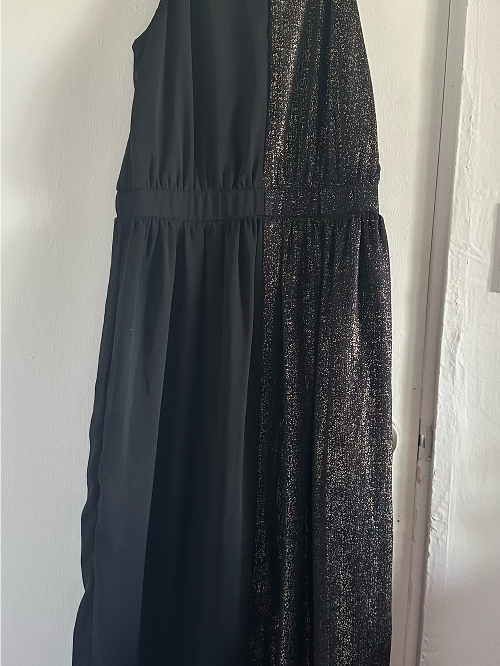 Bar III Black & Metallic Maxi Dress